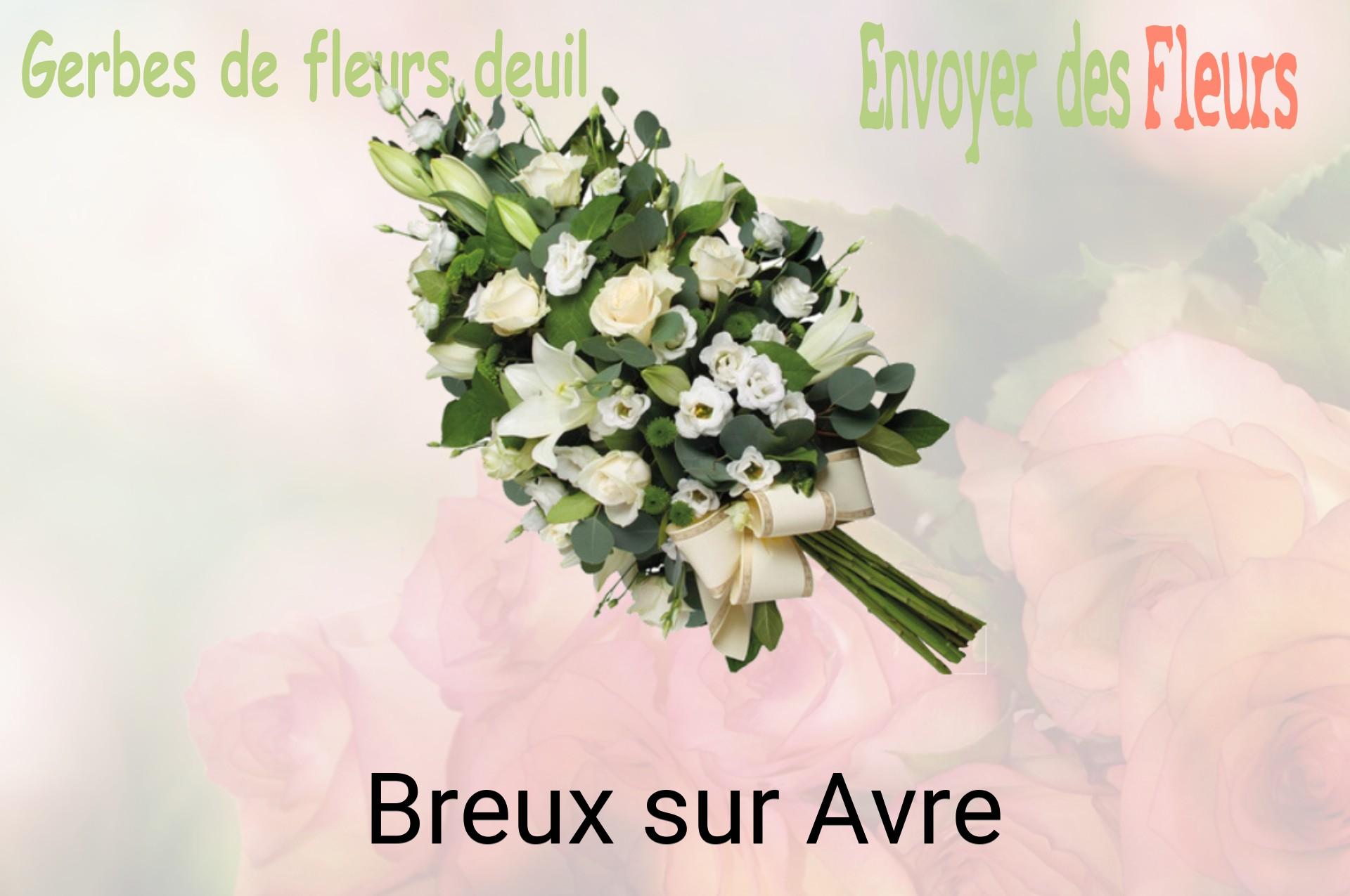 Gerbe de fleurs de deuil livrée à Breux-sur-Avre